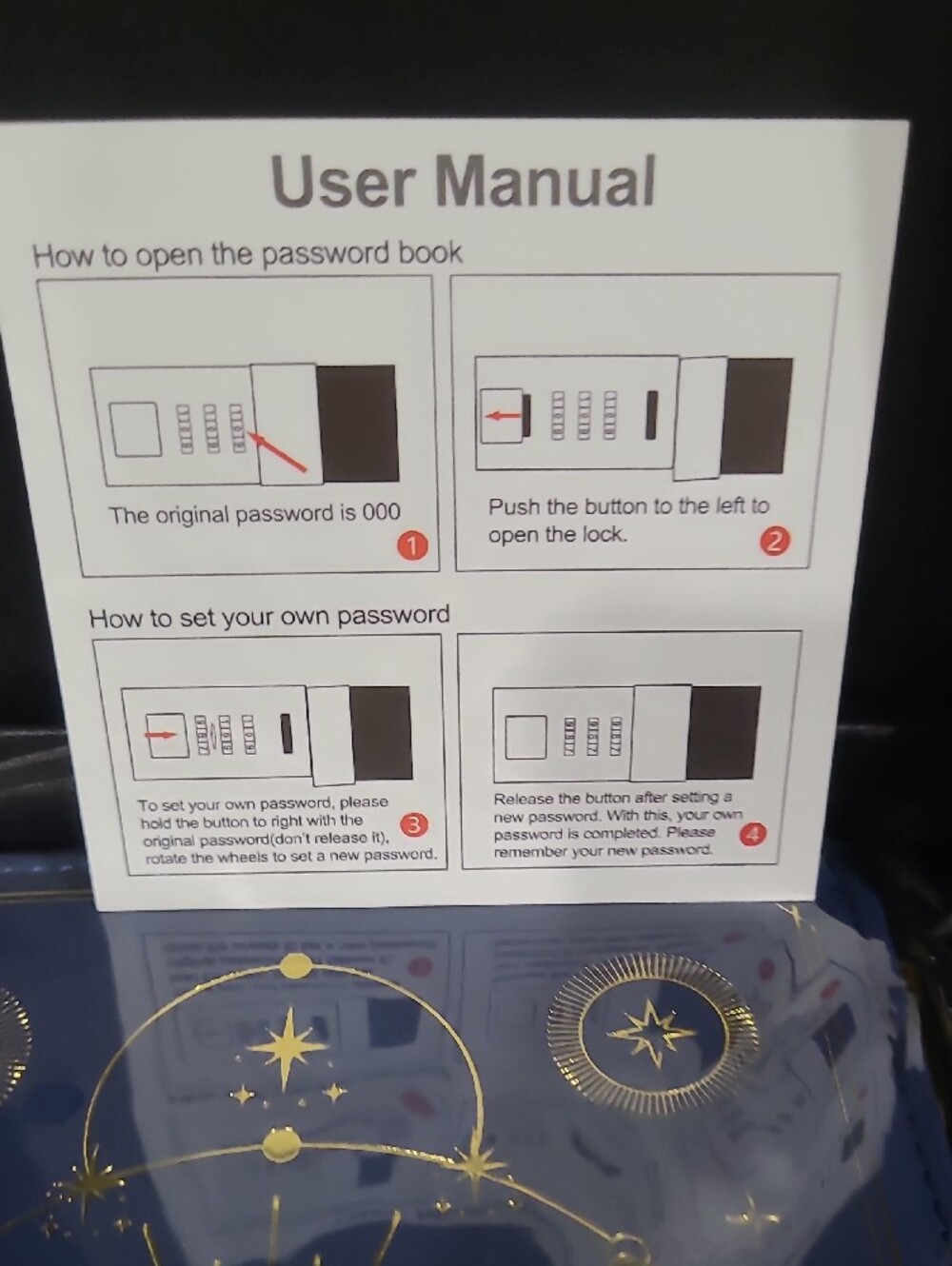 Blue Combination Lock Journal/Diary New In Box - Picture 6 of 6